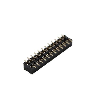 China PA6T/PBT+30GF high quality custom double row header smt 2*6 female pin and with setting pin header pin header pcb female connector of column 1.27mm for sale