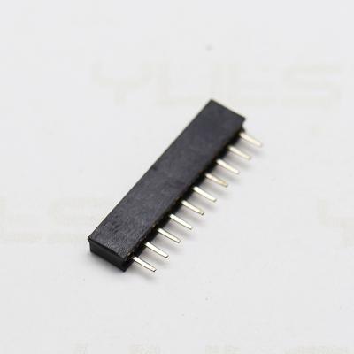 China Factory Sale PA6T/BT+30GF Lead 2.00mm*4.0mm Size U End Female Connector 180 Degree Row Pin Header PCB Female Connector single pin for sale