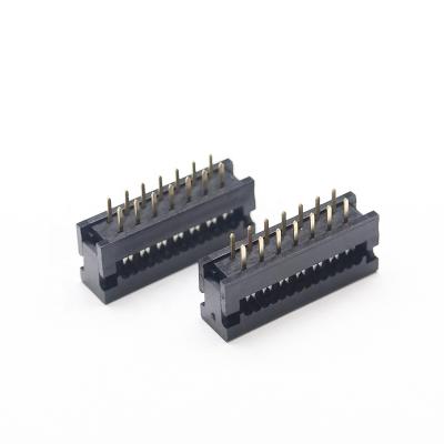 China PBT 2.00mm 14 Pin Dip Double Row Spacing Female Idc Connector for sale