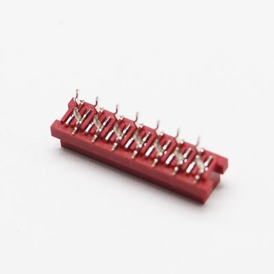 China PBT 2.54mm Pin Header 6 Pin Header 4.0mm Short Dip Female Socket Size Red PBT 2.54mm Pin Connector for sale