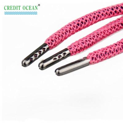 China Credit Ocean Hot Sale custom log shoelace tip metal tips,metal aglet tip for sale