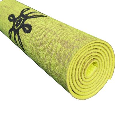 China Screen Printing Eco Non-slip Natural Biodegradable Jute Yoga Custom Mats for sale