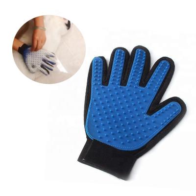 China Viable Fur Hair Remover Five Finger Brush Pet Grooming Deshedding Throwing Bath Dog Cat Massager Glove for sale