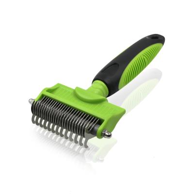 China Viable Amazon Hot Sale Pet Hair Knot Grooming Brush Dog Cat Dematting Rake Comb for sale