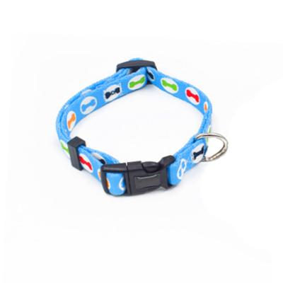 China Custom Color Print Personalized Small Nylon Medium Dog Collar for sale