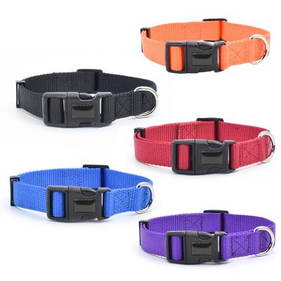 China Classic Custom Color Padded Adjustable Nylon Dog Puppy Collars for sale