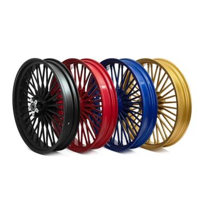 China 17inch Custom Motorcycle Wheel Anodized Different Color for harley for sale