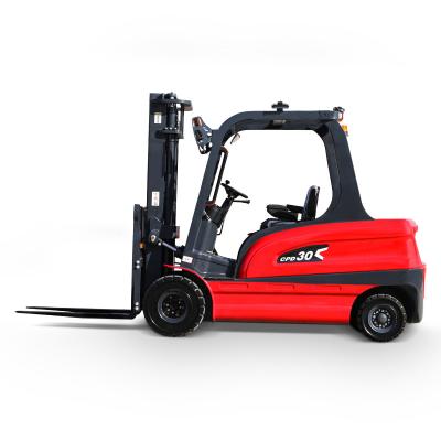 China Popular Hotels Huajing Machinery Factory Electric Forklift Small 2.5 Ton 3 Ton 4 Wheel 3 Full Wheel Electric Forklift for sale