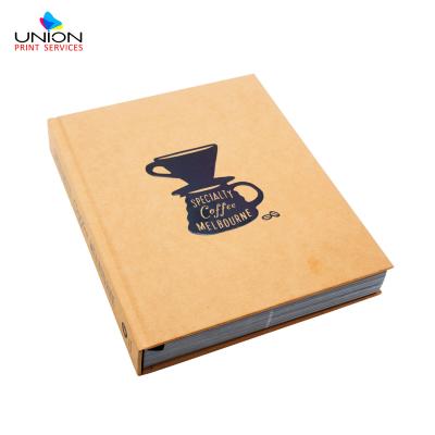 China paper & Cardboard Kraft Paper Cover Hard Yarn Coffee Table Menu Book Sewing Manual Printing for sale