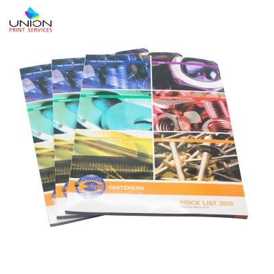 China paper & Cardboard 4 Colors Varnish Perfect Lamination Binding Price List Catalog Printing For Screws Nuts for sale