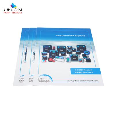 China paper & Manual Glossy Cardboard Saddle Stitch Lamination Folded Catalog Brochure Printing for sale