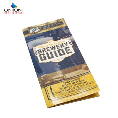 China paper & Cardboard restaurant hotel bar activity accordion folded map navigation guide brochure for city for sale