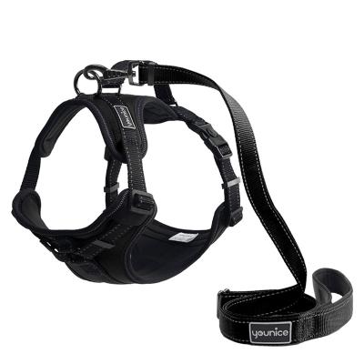 China Manufacturer Padded Wholesale Reflective Soft Padded Nylon Adjustable Large Dog Harness for sale