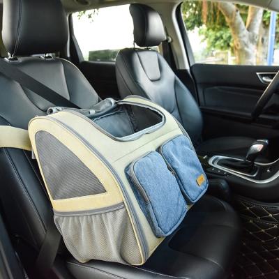 China Breathable Waterproof Retractable Handle Dog Rides Car Pet Carrier With 4 Wheels for sale