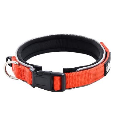 China Reflective Solid Single Dog Manufacturer Blank Padded Pet Training Collars Products for sale