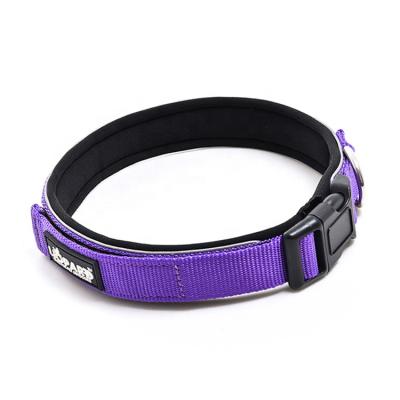 China Customized Padded Quick Release Adjustable Dog Collar With Buckle for sale