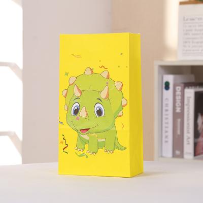 China 2022 New Dinosaur Series Recyclable Kraft Paper Bag Toy Packaging Paper Bag Tote Bag Gift Bag for sale