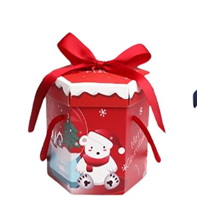 China Recyclable Custom Christmas Candy Box Gift Wrap Gift Wrap Packaging Bag Candy Box for sale