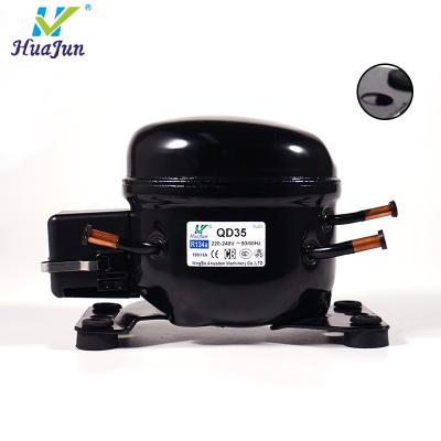 China HuaJun China Factory New Small Refrigerator Exporter CE RoHS CCC 1/9 HP New Compressor for R134a Fridge Refrigerator Compressor for sale