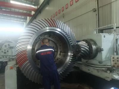 China Hoge sterkte Grote industriële tandwielen Bevel Spiral Gear 50mm - 2300mm Dia Te koop