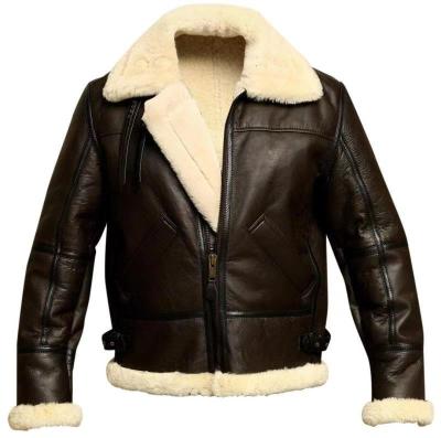 China New Arrival Warm Thick Shearling Bomber Jacket Breathable Plus Size Men's Faux Fur Coat Leather Jacket for sale