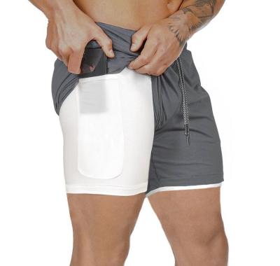 China QUICK DRY Mens Summer Loosen Cool Soft Sports Shaping Bodybuilding Workout Fitness GYM Shorts With Interior Phone Pockets for sale