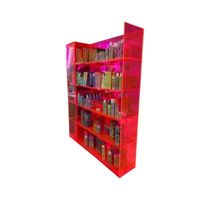 China Durable Manufactured Acrylic Cosmetic Wall Display Factory Perfume Counter Display Cabinet for sale