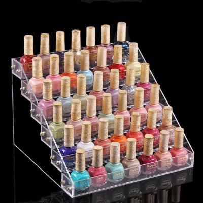 China Eco-friendly Custom Acrylic Table Lipstick Display Rack Nail Polish Displays Rack for sale