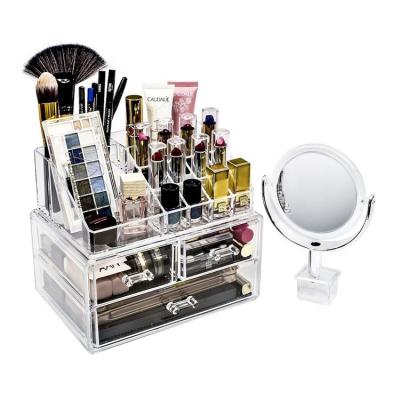 China Best Selling Eco-friendly Cosmetic Shelves Makeup Rack Countertop Makeup Display Rack For Beauty for sale