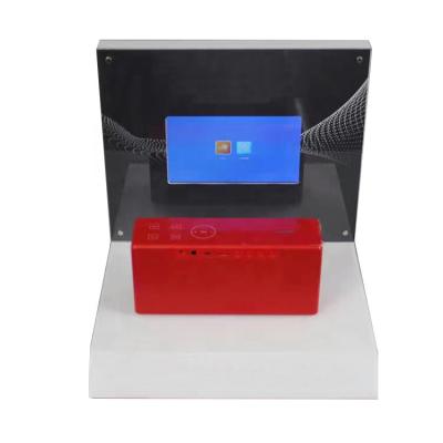 China Durable Factory Fabricated Acrylic Portable Speaker Counter Display Stand With LCD Screen for sale