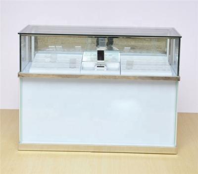 China Eco - Friendly Cell Phone Display Retail Store Glass Counter Showcase for sale