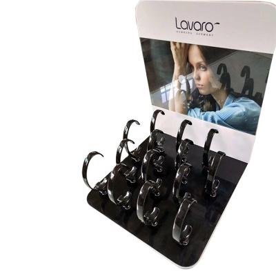 China Watch Store Eco - Friendly Design L Shape Desktop Display Stand With UV Printing Graphic for sale