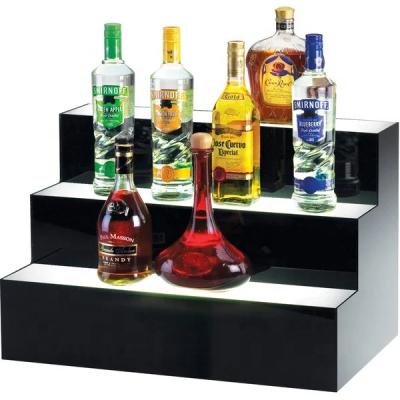 China Eco-friendly Liquor Bottles Show Cocktail Whiskey Display Rack Led Light Wine Display Rack for sale