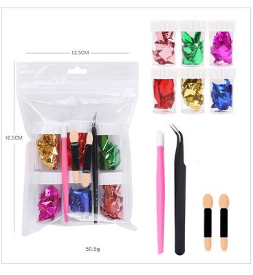 China HOT ultra-thin color nail art double-sided environmental protection aluminum foil nail decoration tool kit for sale