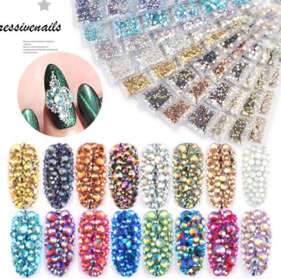 China Flat Glass Water Drop Diamond Nail Art Diamonds Storage Diamond Nail Supplies ab Glass DIY Glass for sale