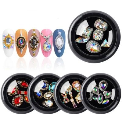 China Shiny Mixed Nail Art Rhinestone Environmental Protection 3D Arch Design Sticker For Nail Decoration for sale