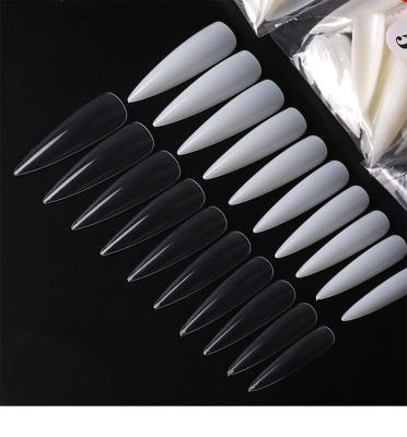 China 500pcs/bag New Arrival Full Cover French Nail Tips Long Nail Art Tool Applied In Nail Salon Stylus Or Diy Manicure for sale