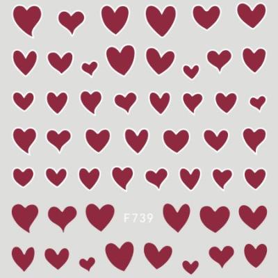 China Self-adhesive Self-adhesive Red Lover Kiss Fashion Valentines Beauty Girl Nail Art Decal Wraps Lip Nail Stickers For Nail Art Designs for sale