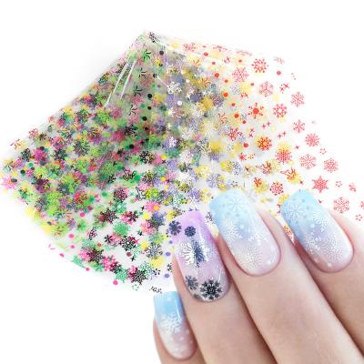 China Hot Environmental Protection Christmas Color Snowflake Nail Stars Transfer Paper Lace Paper for sale