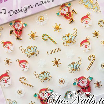 China Nail Art Sticker Acrylic DIY Nail Decorations Environmental Protection Christmas Nail Decoration Sky Snowman Bell Snowflakes Elk Candy Elk Nail Decorations for sale