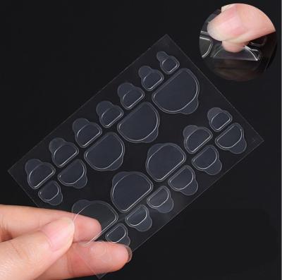 China 24pcs Environmental Protection Waterproof Breathable Double Sided Adhesive Labels Nail Tips Jelly Stickers For False Nail for sale