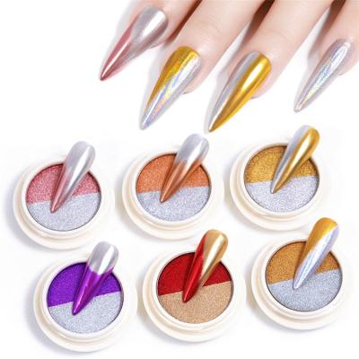 China new arrivals nails acrylic powder mirror magic mermaid powders nails Chrome double color powder GT 560 for sale