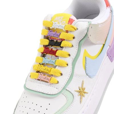 China Sneaker Lace Tag Af1 Decoration Locks Eco-Friendly / Washable Metal Engraved Custom Zinc Alloy Lace Accessories Letter Shoe Lace Charms zu verkaufen