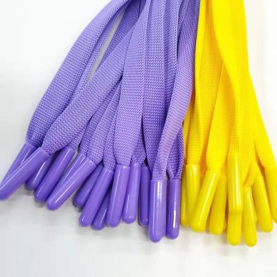 Chine Hot Selling Eco-friendly/Washable Colorful Styles Flat Waves Rope With Metal Tips. à vendre