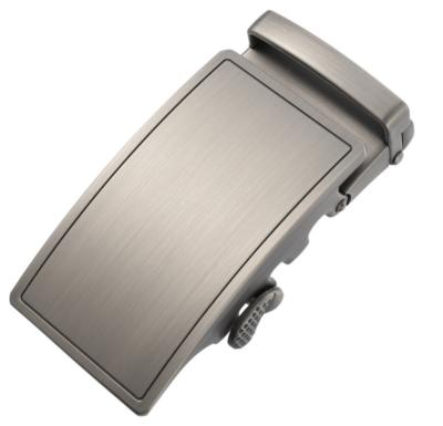 中国 Factory price classic silver brushed color zinc alloy sliding buckle for automatic leather belt 35mm wide 販売のため