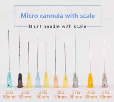 Chine La canule cosmétique 21G stérile de chirurgie de Lastic émoussent l'aiguille d'astuce à vendre