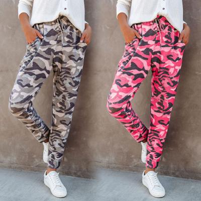 China Autumn 2020 Western Camouflage Printed Elastic Waist Harlan Casual Soft Pants Horse Racing Chaps Chaps for sale