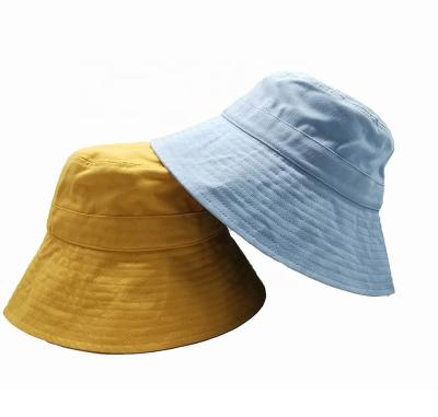 China High Quality Washable Sun Protection Cotton Bucket Hats With Custom Private Daily Sun Outdoor Hats Stitching And Belt Accessories Label for sale