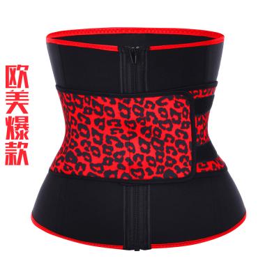 China Belts and Accessories 7 ALLOY Leopard Printed Steel Band Neoprene Belt Women's Short Bone Body Shaping AbdominalPU Belts for sale