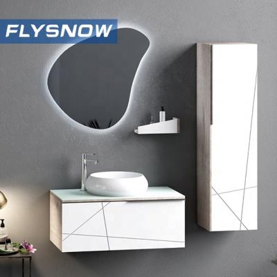 China New waterproof modern bathroom vanity PVC bathroomvanity cabinet for sale